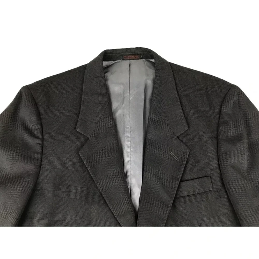 Jean Paul Germain‎ Mens Black Wool Inner Pockets Notch Collared Blazer Size 40 R